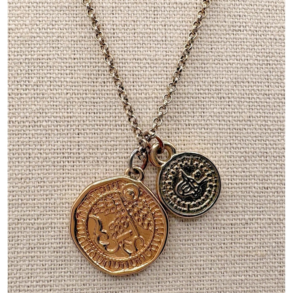 Lovisa Cross Religious Layered Necklace with Medallions Gold & Silver Tone 16" - Picture 4 of 7